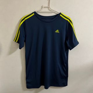 アディダス(adidas)のadidas アディダス ラインTシャツ 160 ネイビー(Tシャツ/カットソー)