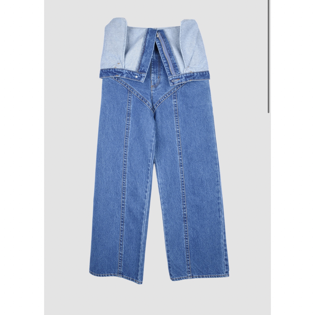 VIAVANDA COVERALLS WIDE DENIM PANTS レディースのパンツ(デニム/ジーンズ)の商品写真