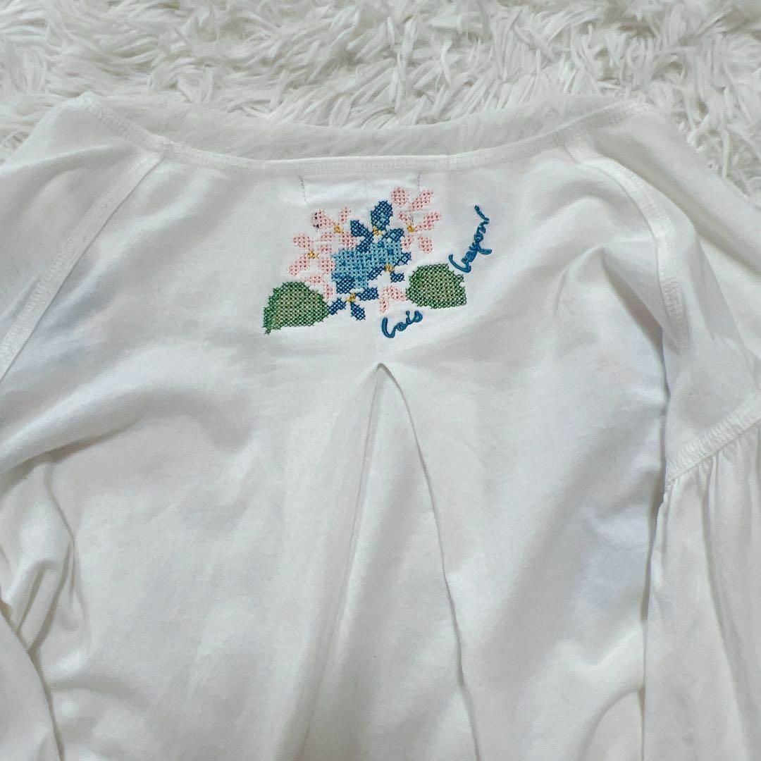 ロイスクレヨン 刺繍 レーヨンブレンド ボレロ カーディガン フレア