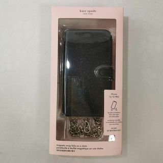 ケイトスペードニューヨーク(kate spade new york)のkate spade iPhone12/12pro用 スマホケース ラメ黒(その他)