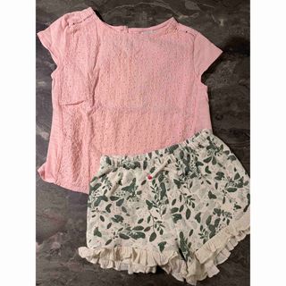 ザラキッズ(ZARA KIDS)のZARA ショートパンツ＆トップス100cm(Tシャツ/カットソー)