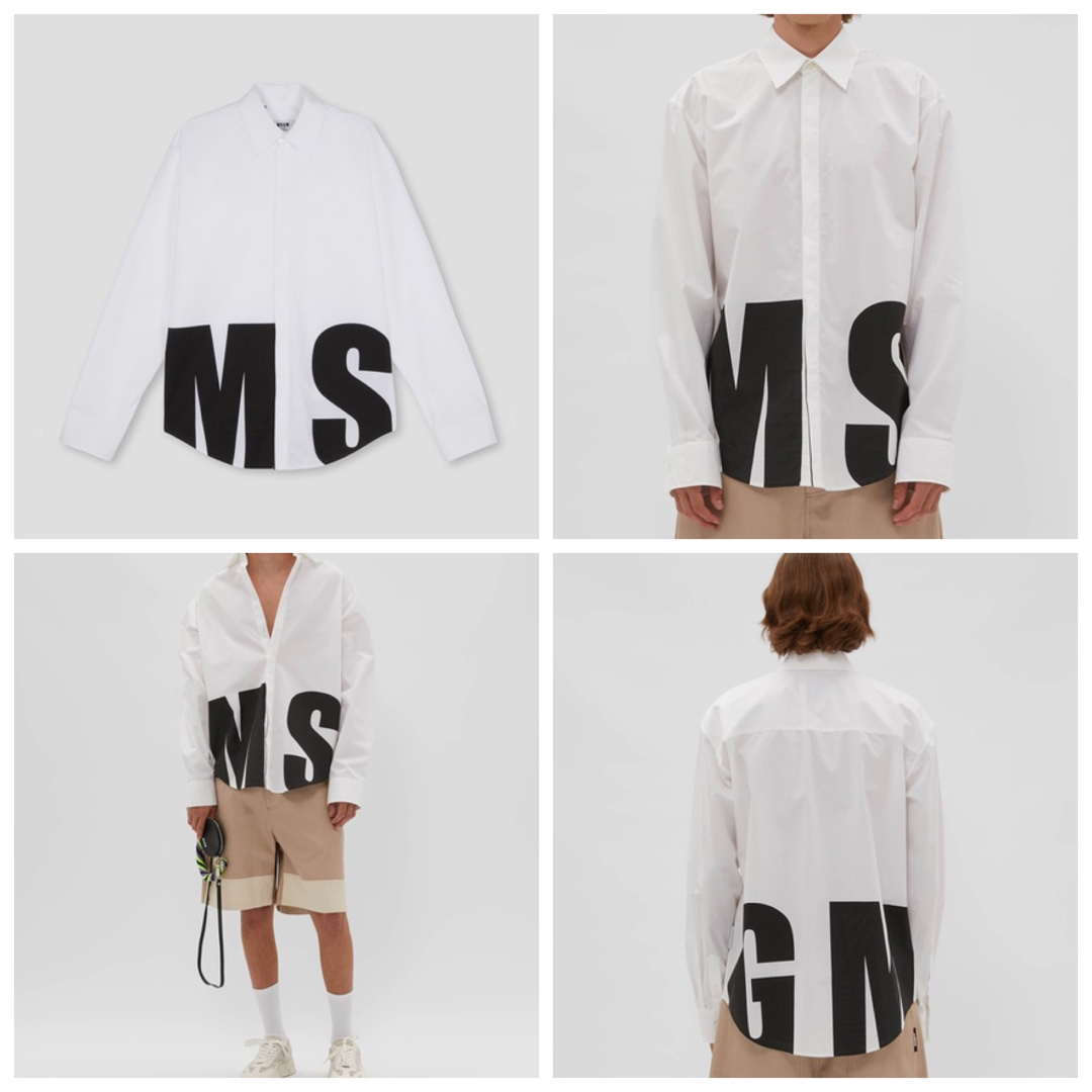 ⚠️専用出品⚠️MSGM シャツ BIG LOGO コットンポプリンシャツ 9