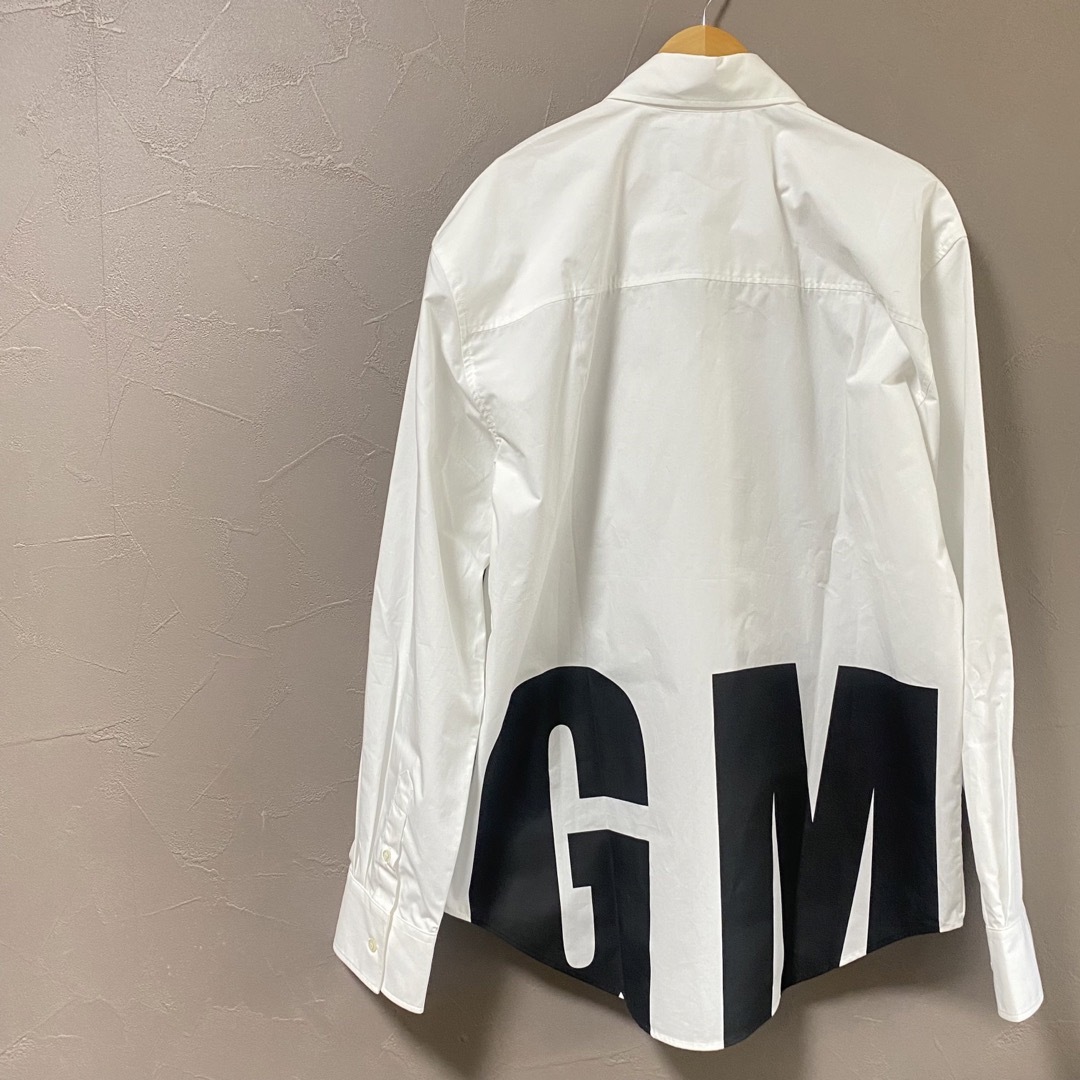 ⚠️専用出品⚠️MSGM シャツ BIG LOGO コットンポプリンシャツ 1