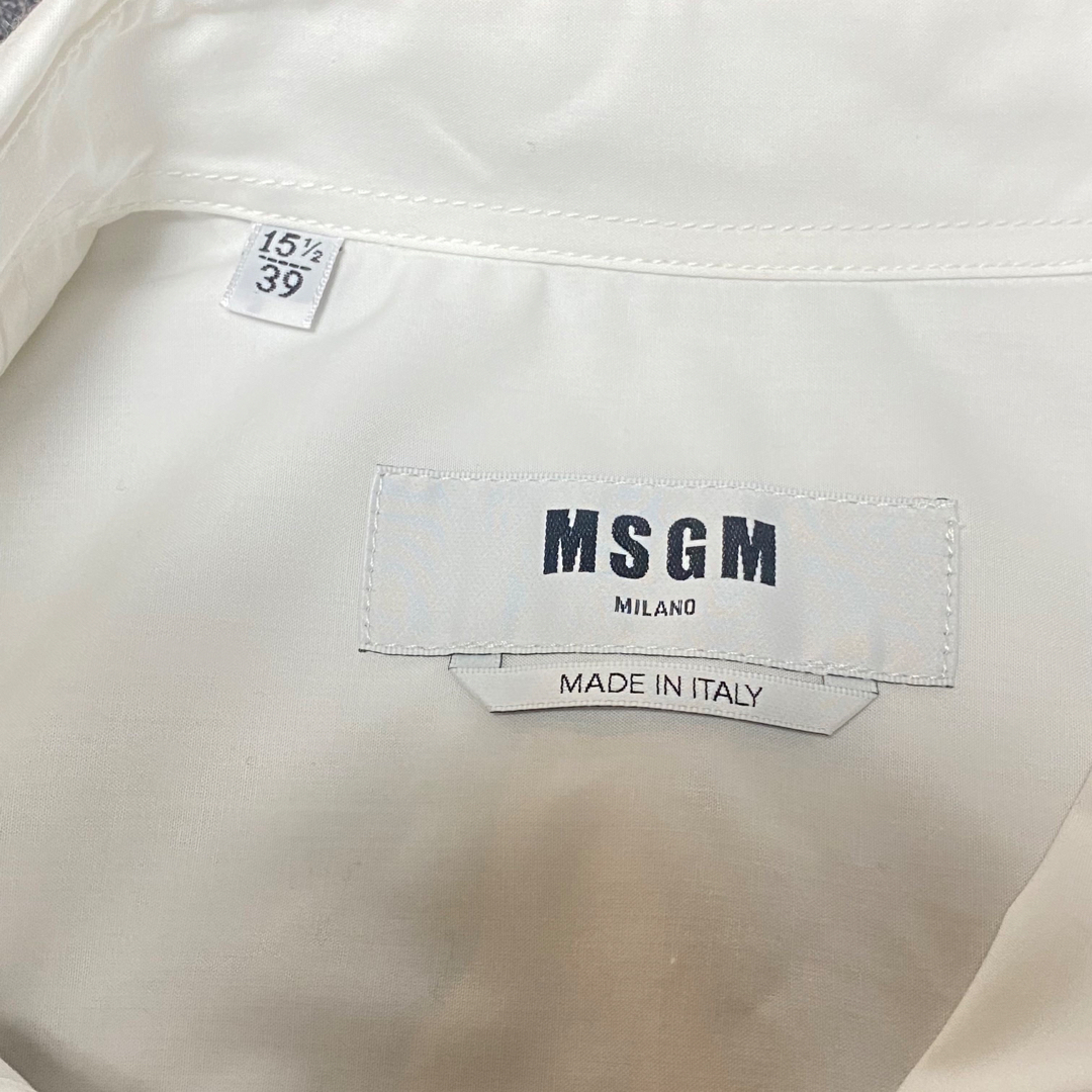 ⚠️専用出品⚠️MSGM シャツ BIG LOGO コットンポプリンシャツ 4