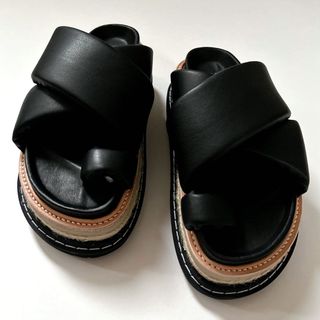 sacai - 新品/38 sacai サカイ クロスストラップ プラットホーム