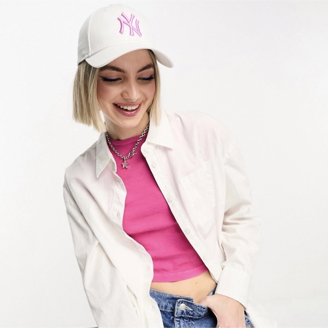 NEW ERA(ニューエラー)の【新品未使用】NEW ERA ニューエラ NY キャップ ホワイト レディースの帽子(キャップ)の商品写真