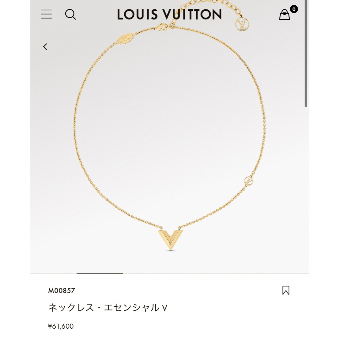 LOUIS VUITTON(ルイヴィトン)のルイヴィトン　ネックレス　ゴールド レディースのアクセサリー(ネックレス)の商品写真