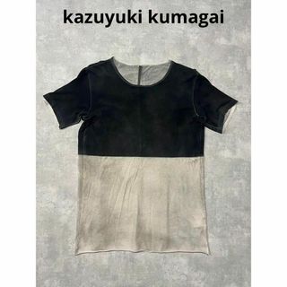 カズユキクマガイアタッチメント(KAZUYUKI KUMAGAI ATTACHMENT)のkazuyuki kumagai バイカラー　Tシャツ ムラ染(Tシャツ/カットソー(半袖/袖なし))