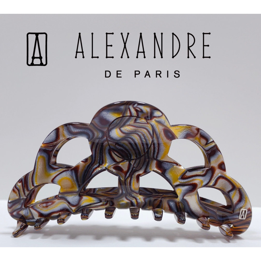 Alexandre de Paris(アレクサンドルドゥパリ)のアレクサンドルドゥパリ　Mクリップ  シャンデリア　オパール　オニキス レディースのヘアアクセサリー(バレッタ/ヘアクリップ)の商品写真