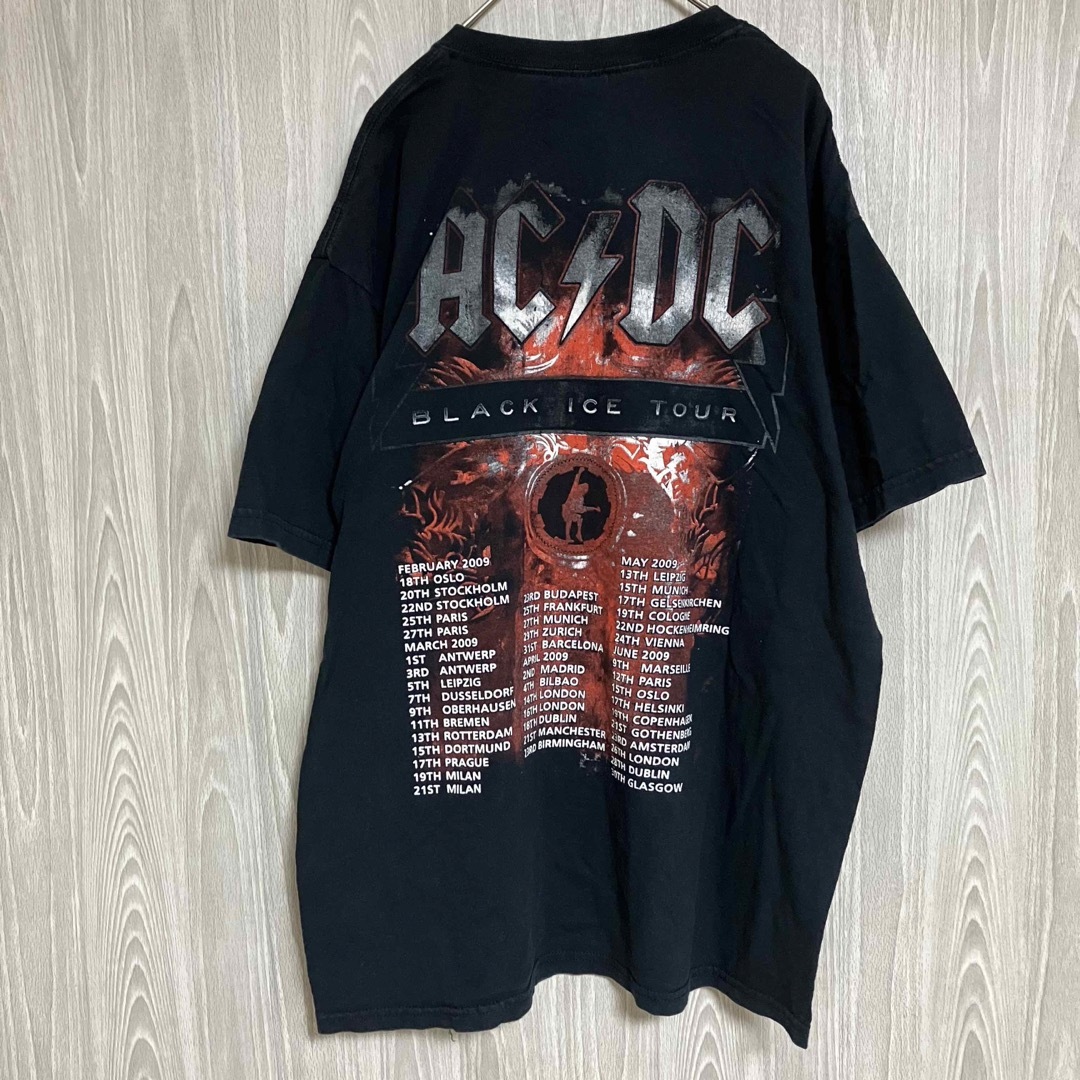 MUSIC TEE(ミュージックティー)のZ810ACDC半袖TシャツビッグプリントバックプリントバンドTシャツバンT メンズのトップス(Tシャツ/カットソー(半袖/袖なし))の商品写真