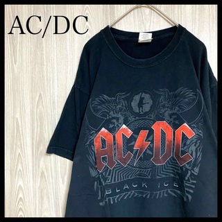 ミュージックティー(MUSIC TEE)のZ810ACDC半袖TシャツビッグプリントバックプリントバンドTシャツバンT(Tシャツ/カットソー(半袖/袖なし))