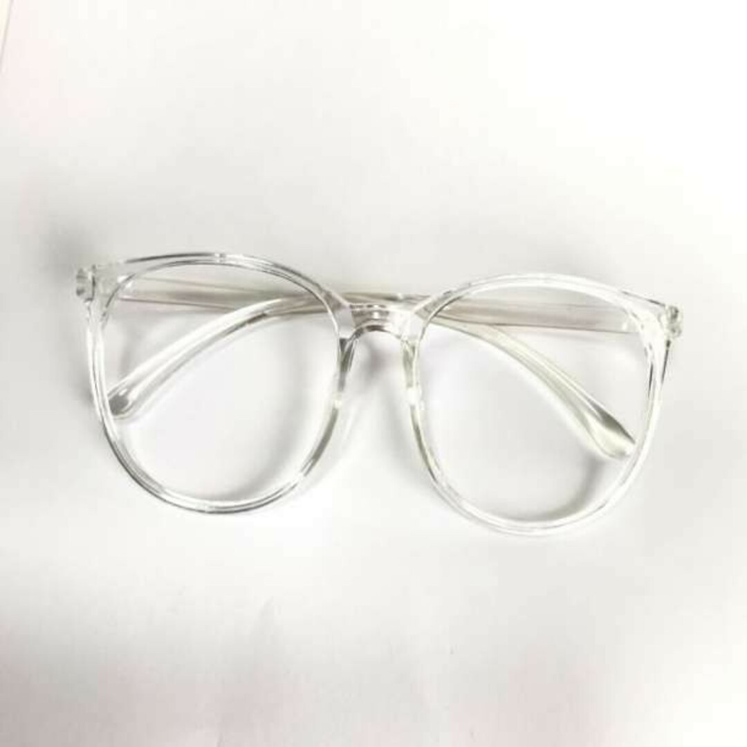 伊達メガネ ファッショングラス 眼鏡 ウェリントン クリア 男女兼用 透明 通販
