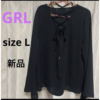 グレイル(GRL)の新品♡GRL♡L sizeお洒落トップス(シャツ/ブラウス(長袖/七分))