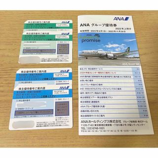 エーエヌエー(ゼンニッポンクウユ)(ANA(全日本空輸))のANA 株主優待券4枚+グループ優待券1冊(その他)