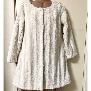 プロポーションボディドレッシング(PROPORTION BODY DRESSING)の数回使用 保管品 プロポーション フワフワコート 結婚式 パーティのアウターにも(トレンチコート)