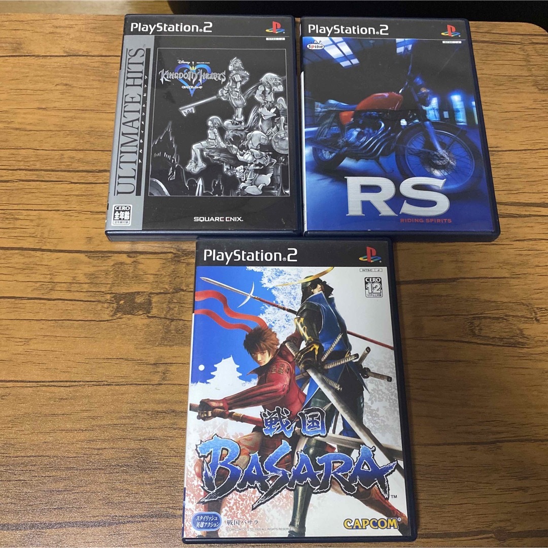 PlayStation2(プレイステーション2)のプレステ2 ソフト3点  戦国BASARA、KINGDOM HEARTS 、RS エンタメ/ホビーのゲームソフト/ゲーム機本体(家庭用ゲームソフト)の商品写真