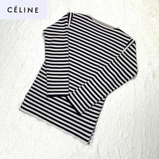 レッド系 美品 90s CELINE セリーヌ 半袖ニットセーター 総柄