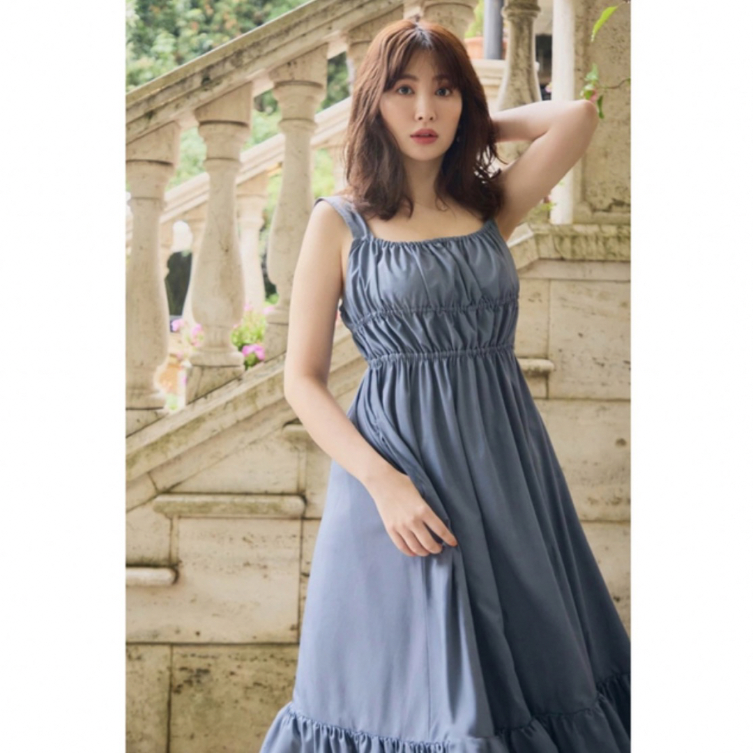 anuansDouble Bow Summer Long Dress