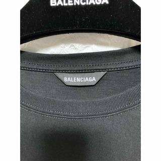 BALENCIAGA オーバーサイズ ブラック Tシャツ ワンポイントFF刺繍