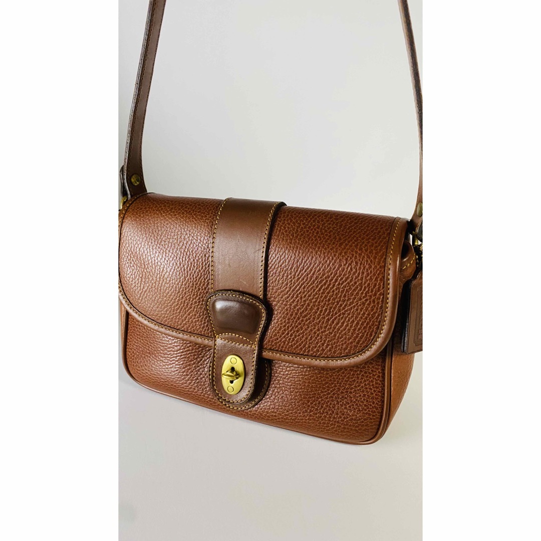 COACH - オールドコーチ ターンロック ブラウンショルダーバッグ
