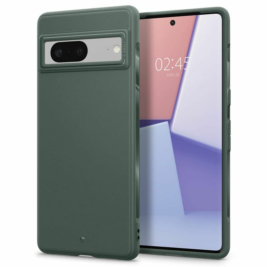 by Spigen Google Pixel 7a ケース TPU ソフトケース ストラップホール