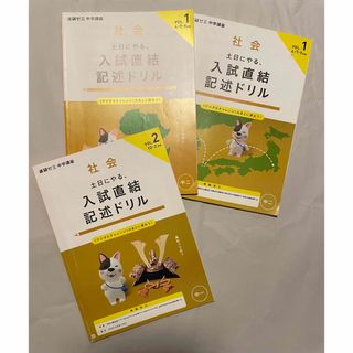 ベネッセ(Benesse)の進研ゼミ 中学講座・ 社会 ☆土日にやる、入試直結記述ドリル(語学/参考書)