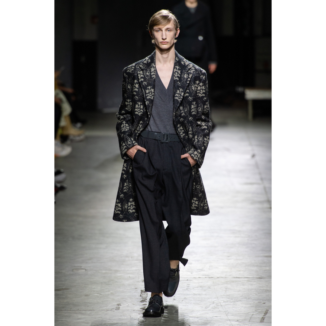 dries van noten 19aw 総柄　チェスターコートチェスターコート