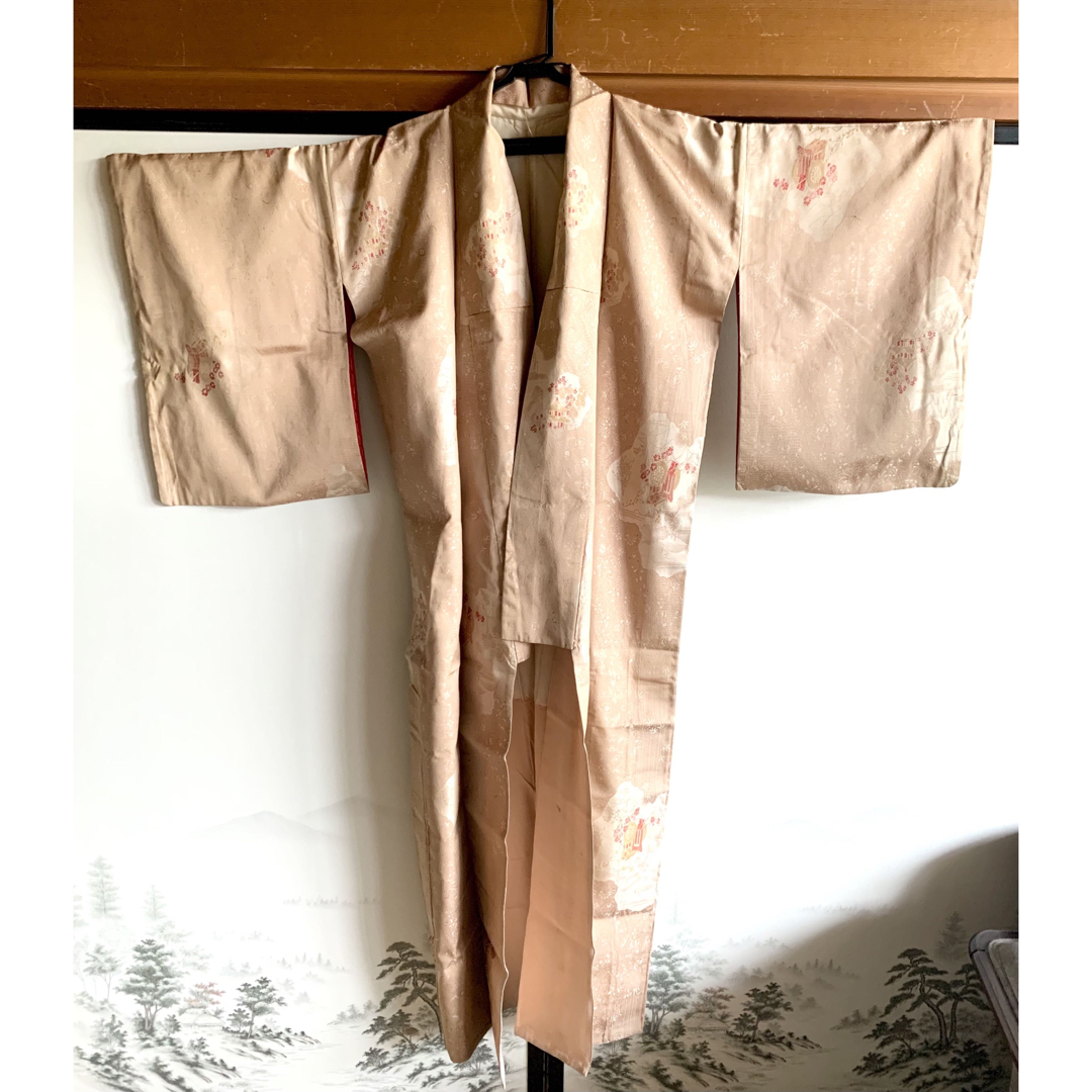 【珍品】着物 半纏 羽織 vintage ゴールド レトロ 古着 希少 モード 【珍品】着物 半纏 羽織 vintage ゴールド レトロ 古着 希少 モード