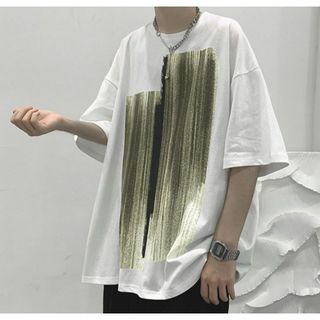 004021 XL　ビッグシルエット タイダイ 柄 総柄 Tシャツ ストリート　(Tシャツ/カットソー(半袖/袖なし))