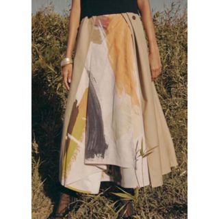 アメリヴィンテージ(Ameri VINTAGE)のAmeri vintage  LOUISE ART SKIRT(ロングスカート)