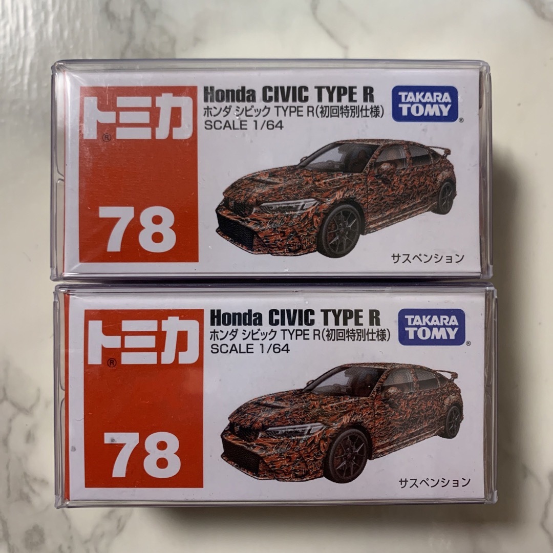 Takara Tomy(タカラトミー)のトミカ 78 ホンダ シビック TYPE R 初回特別仕様　2台 エンタメ/ホビーのおもちゃ/ぬいぐるみ(ミニカー)の商品写真