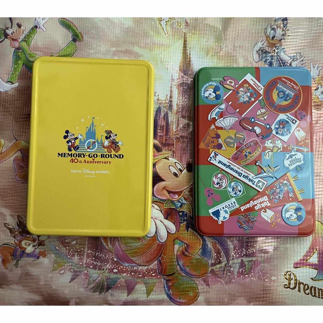 ●ディズニー 40周年 メモリーゴーラウンド ポストカード 缶