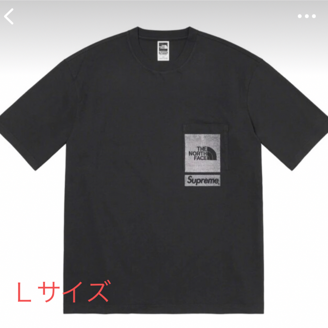 Supreme(シュプリーム)のSupreme North Face Printed Pocket Tee 黒L メンズのトップス(Tシャツ/カットソー(半袖/袖なし))の商品写真