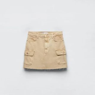 ザラ(ZARA)のZARA Denim Cargo skirt(ミニスカート)