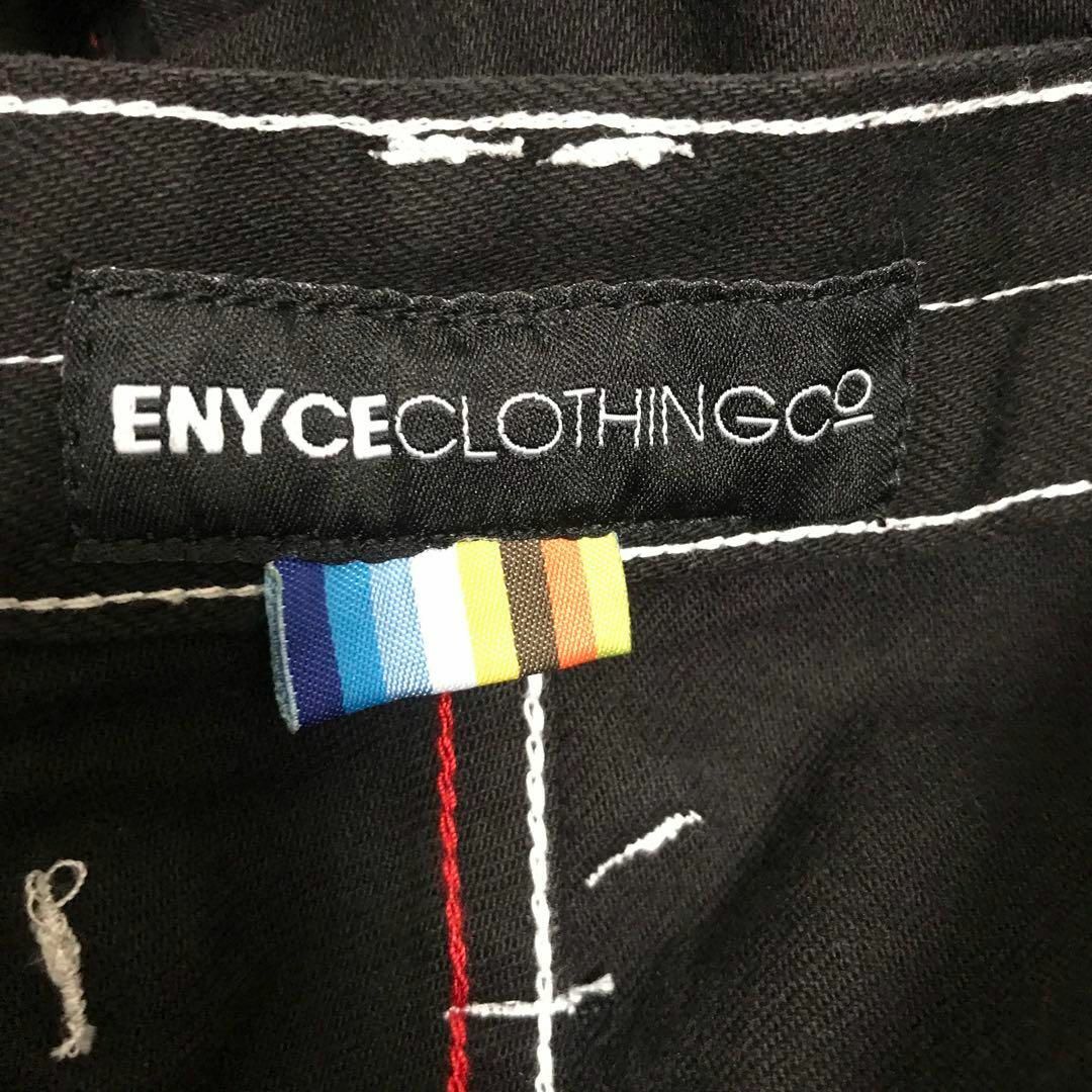 ENYCE(エニーチェ)のenyce B系 刺繍 オーバーサイズ デニム バギーパンツ バギーショーツ メンズのパンツ(ショートパンツ)の商品写真