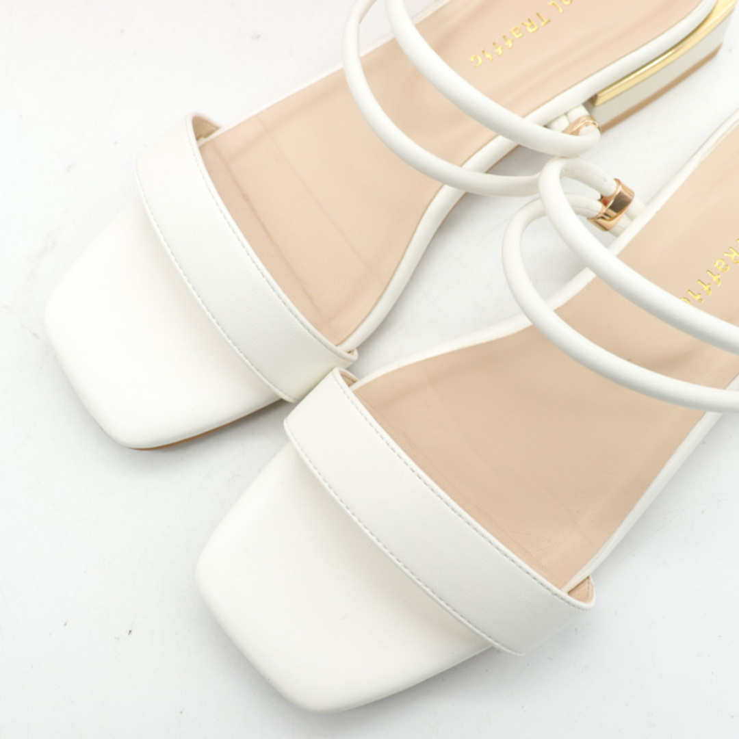 オリエンタルトラフィック ダブルストラップサンダル スクエアトゥ ローヒール シューズ 靴 レディース Sサイズ ホワイト Oriental Traffic レディースの靴/シューズ(サンダル)の商品写真