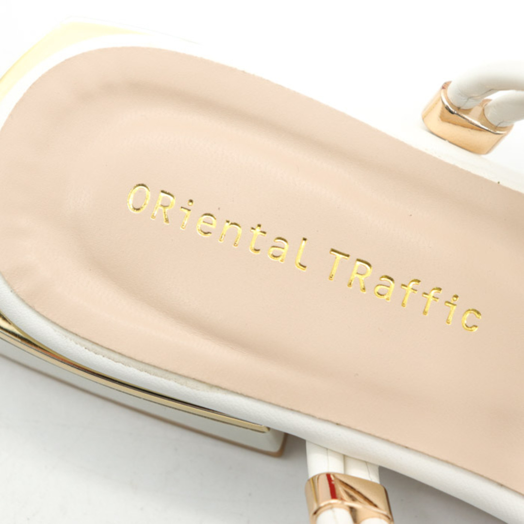 オリエンタルトラフィック ダブルストラップサンダル スクエアトゥ ローヒール シューズ 靴 レディース Sサイズ ホワイト Oriental Traffic レディースの靴/シューズ(サンダル)の商品写真