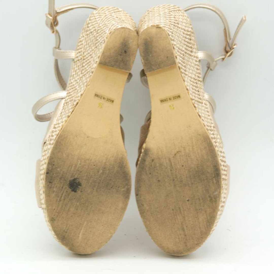 エンチャンテッド ストラップサンダル ウェッジソール 厚底 ブランド シューズ 靴 レディース Sサイズ ゴールド enshanted レディースの靴/シューズ(サンダル)の商品写真