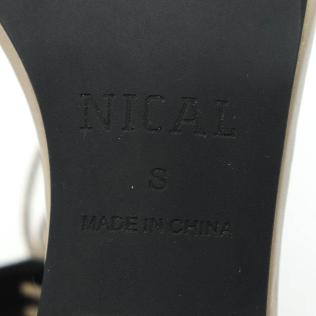 ニカル ストラップサンダル 未使用 訳アリ ハイヒール リボン ブランド シューズ 靴 レディース Sサイズ グレー NICAL レディースの靴/シューズ(サンダル)の商品写真