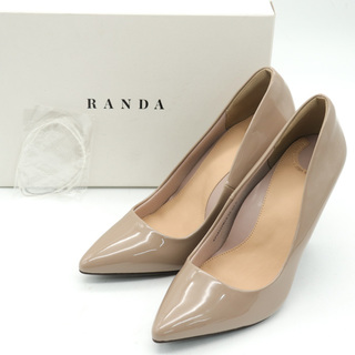 ランダ プレーンパンプス エナメル ハイヒール フォーマル ブランド シューズ 靴 レディース 23.5cmサイズ グレー RANDA(ハイヒール/パンプス)