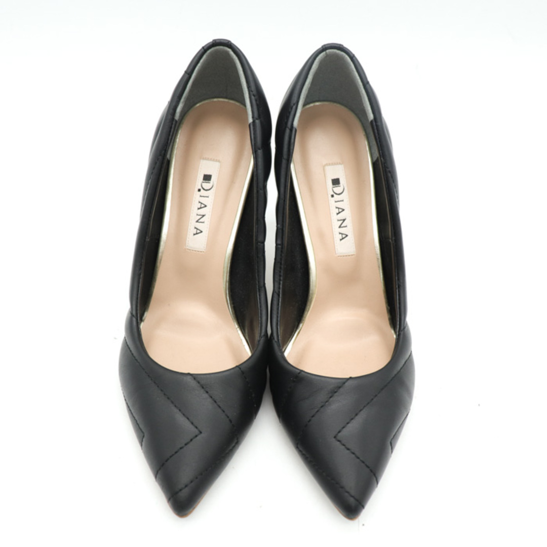 ダイアナ パンプス ポインテッドトゥ ハイヒール フォーマル 日本製 ブランド シューズ 靴 レディース 22.5cmサイズ ブラック DIANA