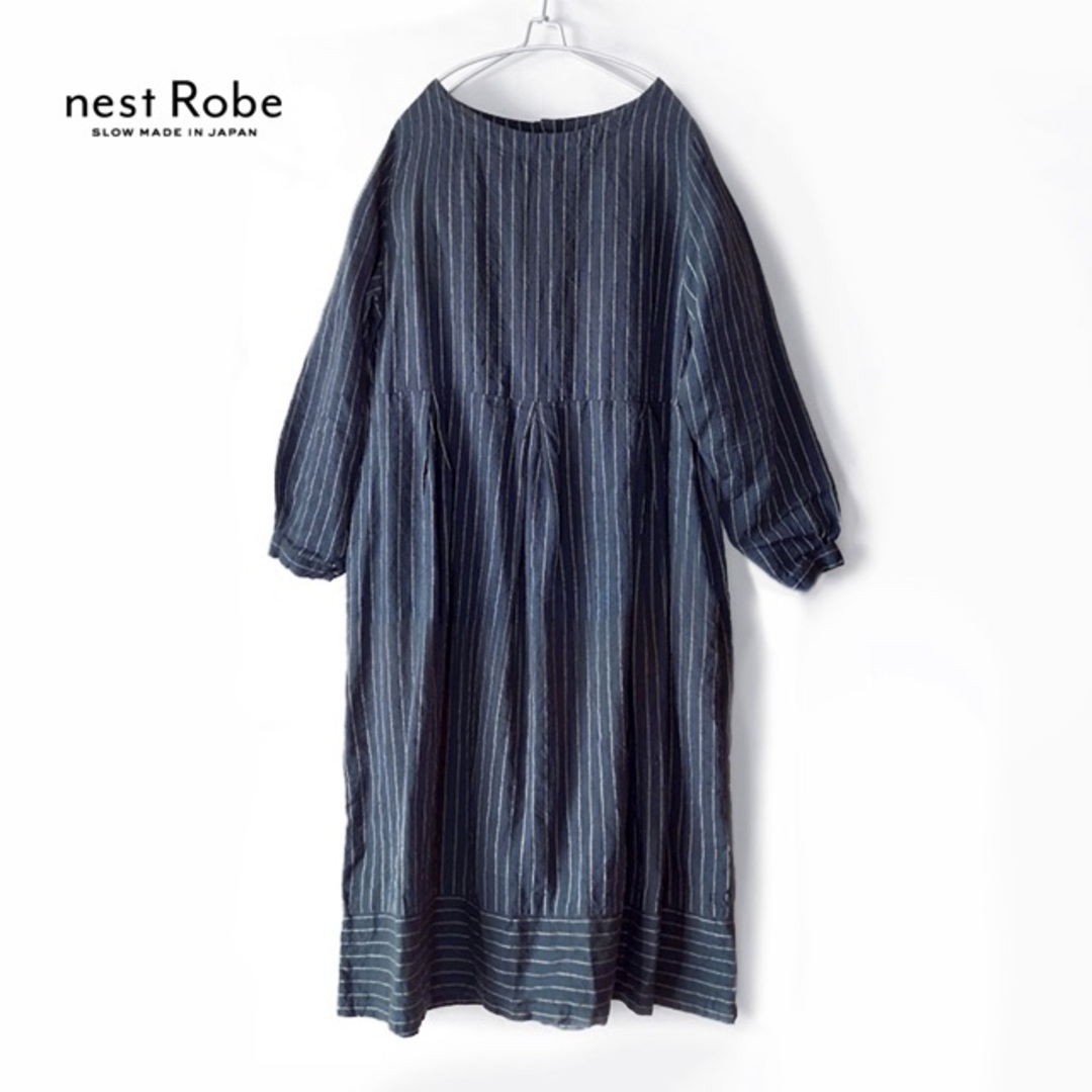 新品 nest Robe✨ビスクネストローブ 麻リネン 前後2way ワンピース 1