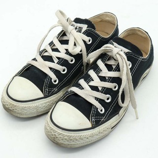 コンバース(CONVERSE)のコンバース スニーカー オールスター ALL STAR キャンバス ローカット シューズ 靴 黒 レディース 22.5cmサイズ ブラック CONVERSE(スニーカー)