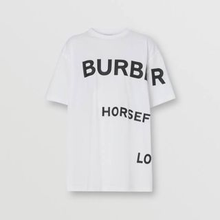 バーバリー(BURBERRY)の訳有【新品】バーバリー ホースフェリー オーバーサイズ ロゴ 半袖 Tシャツ 白(Tシャツ/カットソー(半袖/袖なし))