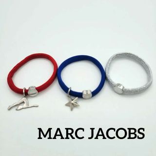 マークジェイコブス(MARC JACOBS)のMARC JACOBS モチーフヘアゴム 3点 赤 青 シルバー(ヘアゴム/シュシュ)