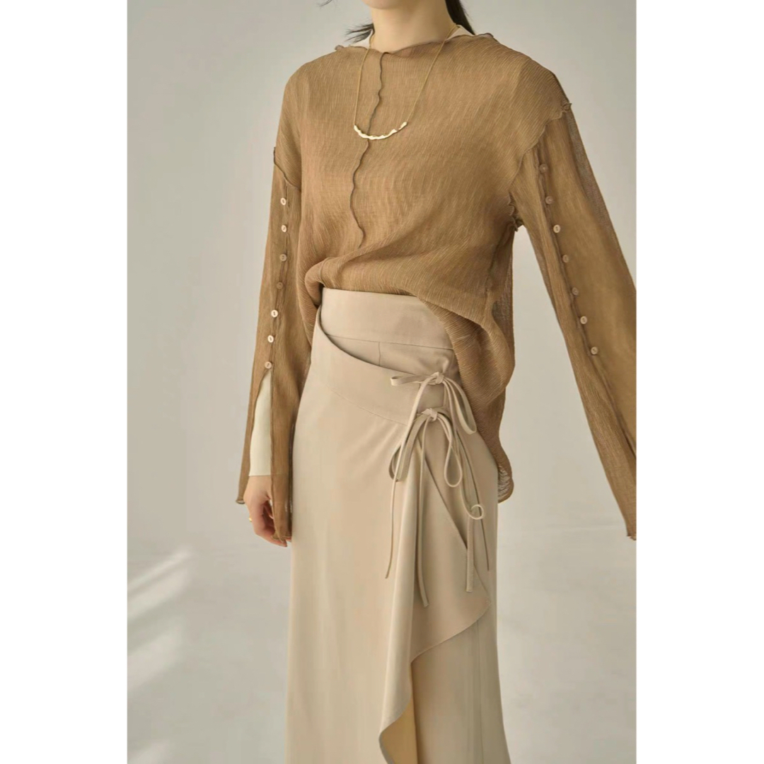 新品eaphi asymmetry drape skirt