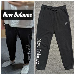 ニューバランス(New Balance)のNewBlance黒スウェットパンツジョガーパンツトラックパンツメンズMサイズ(その他)