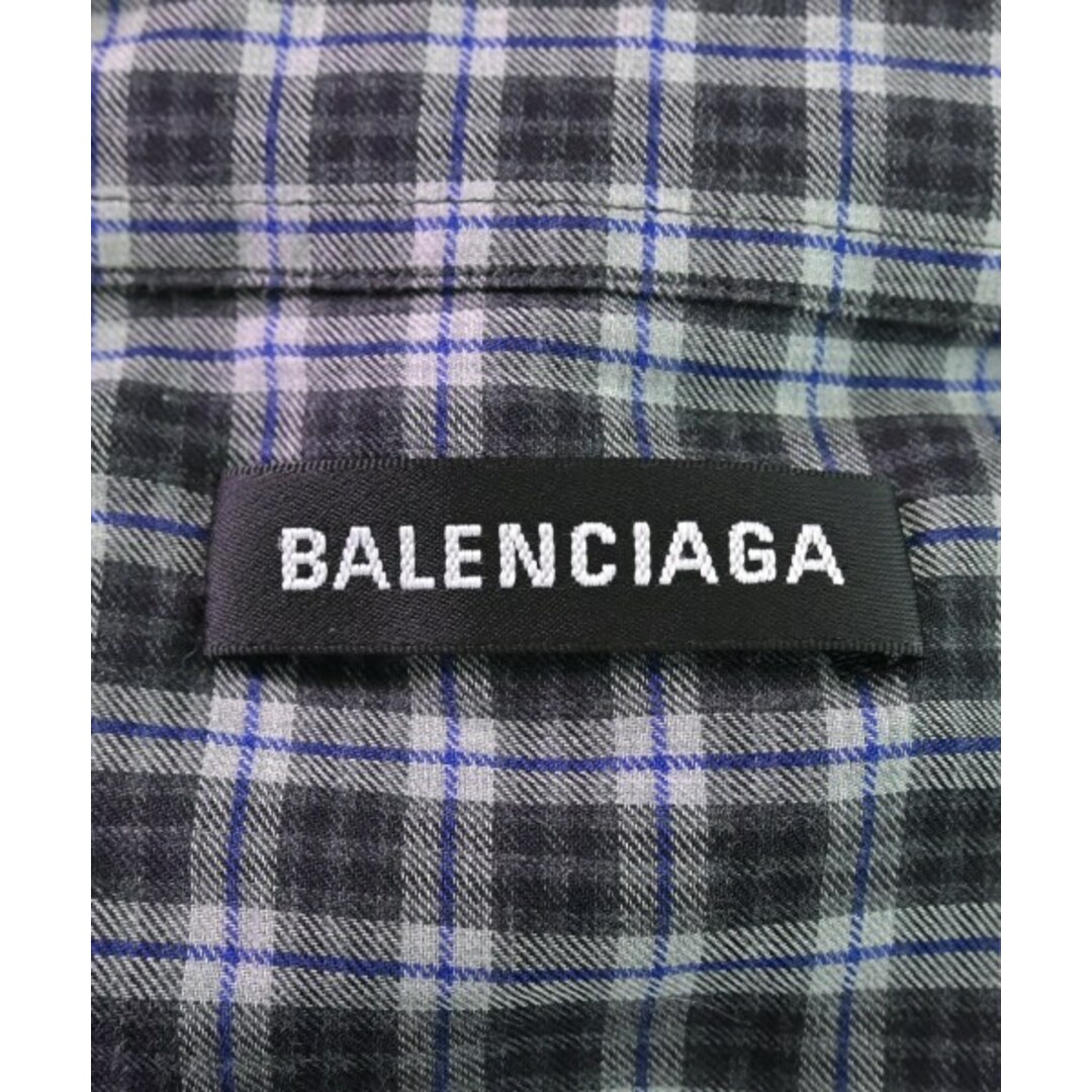 BALENCIAGA バレンシアガ カジュアルシャツ 38(S位) 黒x緑