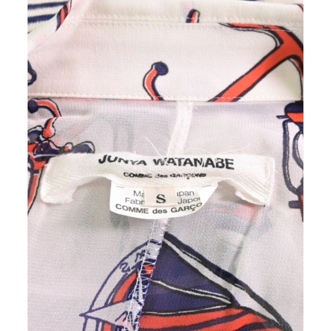 JUNYA WATANABE(ジュンヤワタナベ)のJUNYA WATANABE ワンピース S 紺x白xオレンジ(総柄) 【古着】【中古】 レディースのワンピース(ひざ丈ワンピース)の商品写真