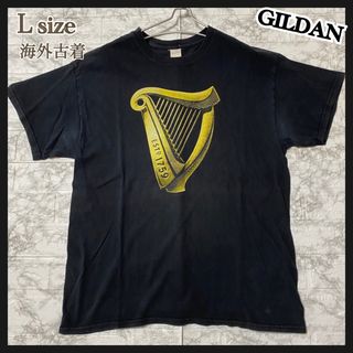 ギルタン(GILDAN)の36.  L ブラック 黒 古着 Tシャツ 半袖 ギルダン メンズ レディース(Tシャツ/カットソー(半袖/袖なし))